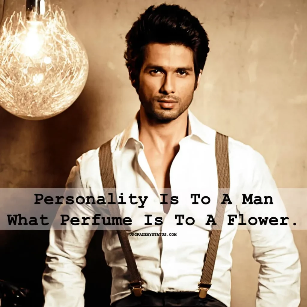 Boy Attitude Status Is Written Over A Image Of Bollywood Actor Shahid Kapoor