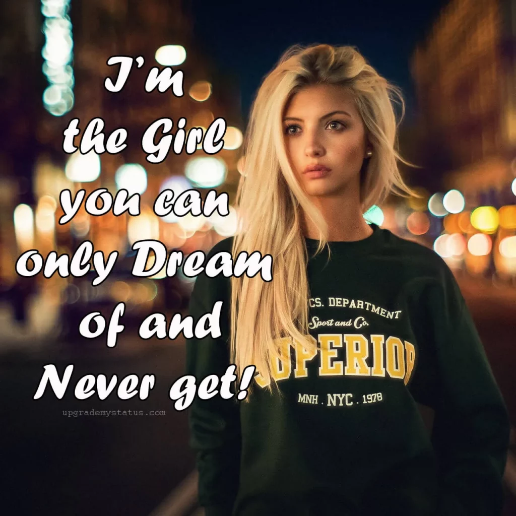 A beautiful girl wearing green sweat shirt over it a caption is written