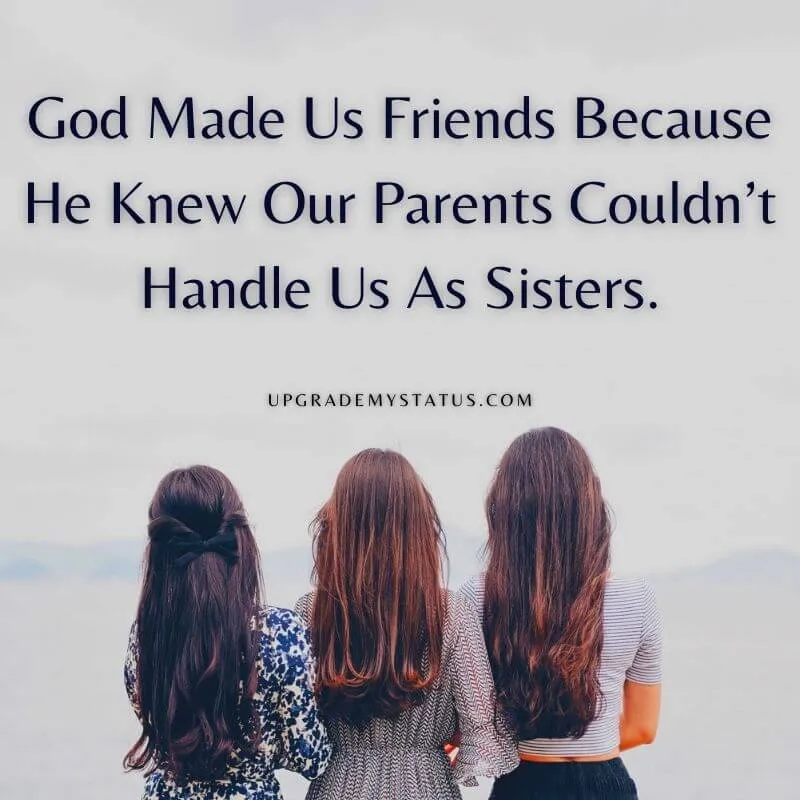 Image of three girls with quotes written over it
