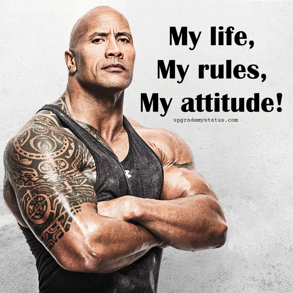 Image of muscular man over it killer attitude status is written